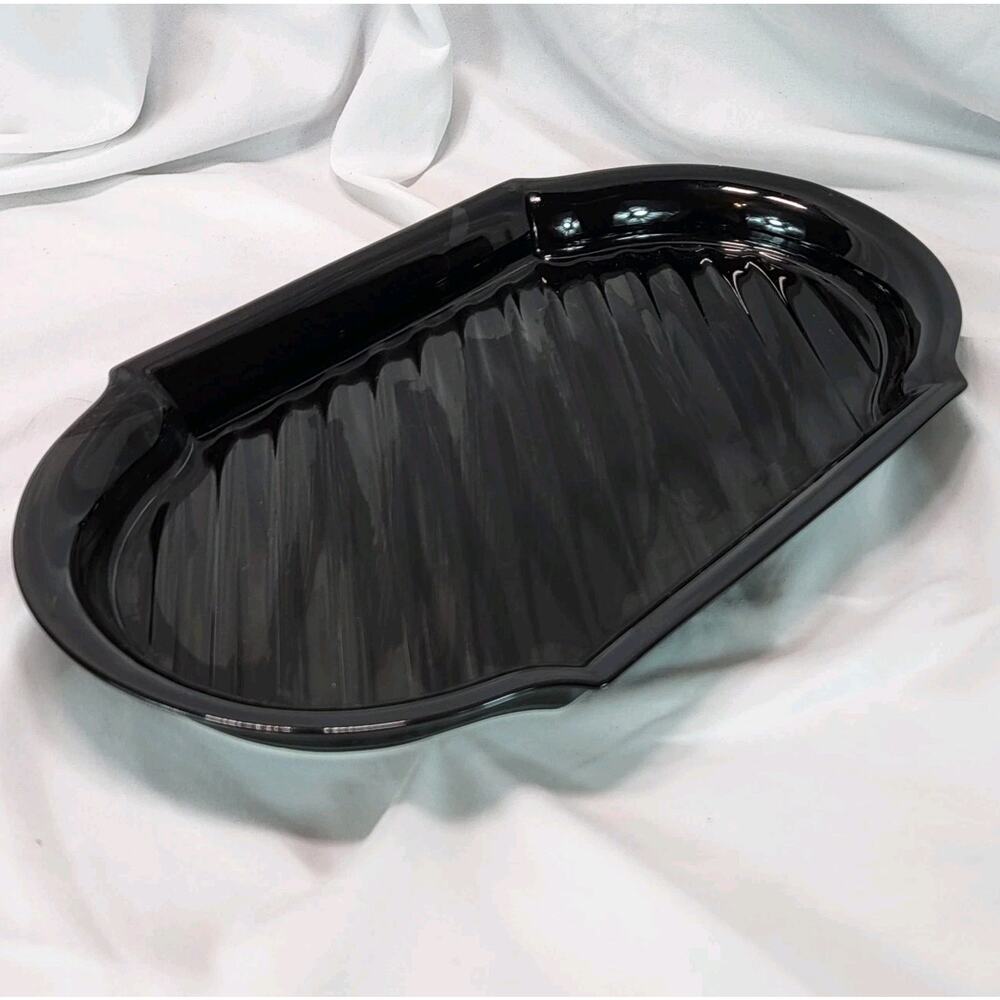 Mikasa Glossy Black Oval 13" Serving Platter Plate Dish Tray - Picture 4 of 10